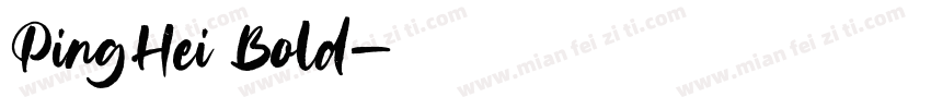 PingHei Bold字体转换